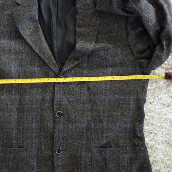 Joseph Abboud Heritage Men's Blazer Sport Coat Size 42 Regular Brown Plaid Wool - Picture 11 of 12